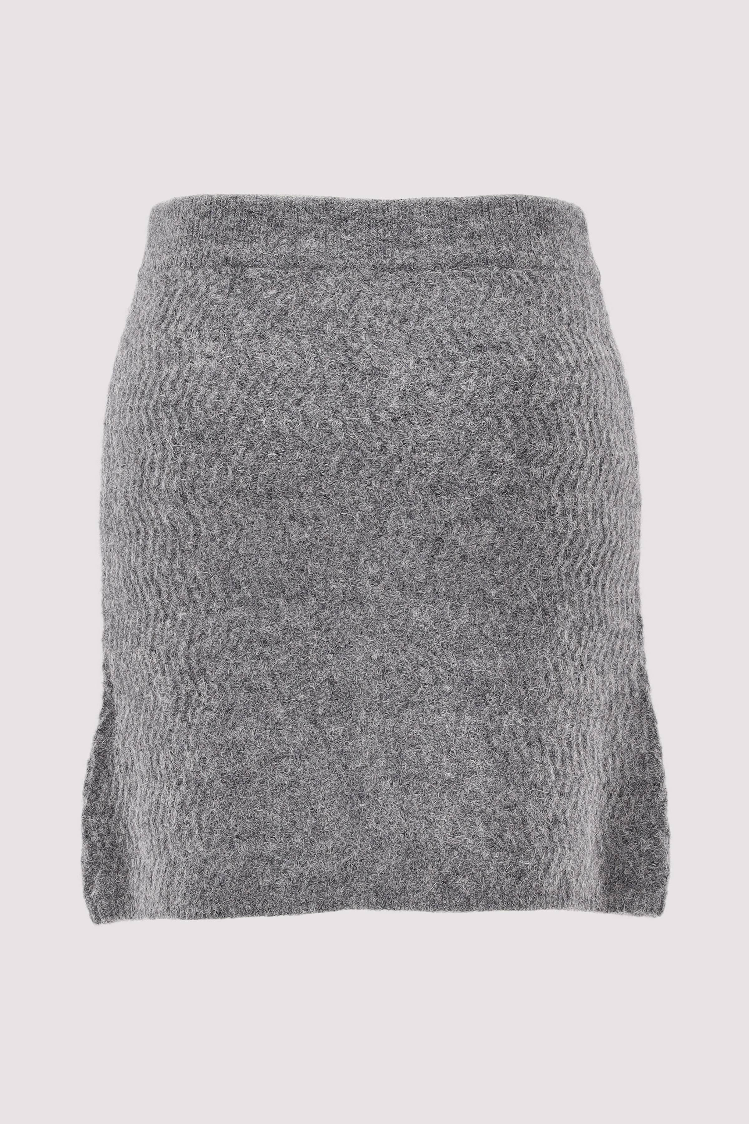 Knit Skirt, Short, Buttons