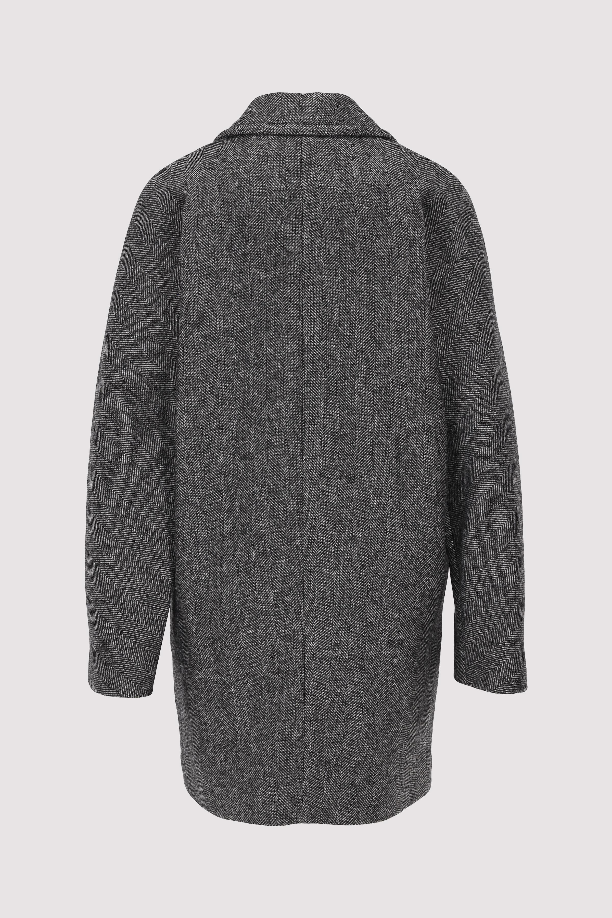 Herringbone wool caban jacket,