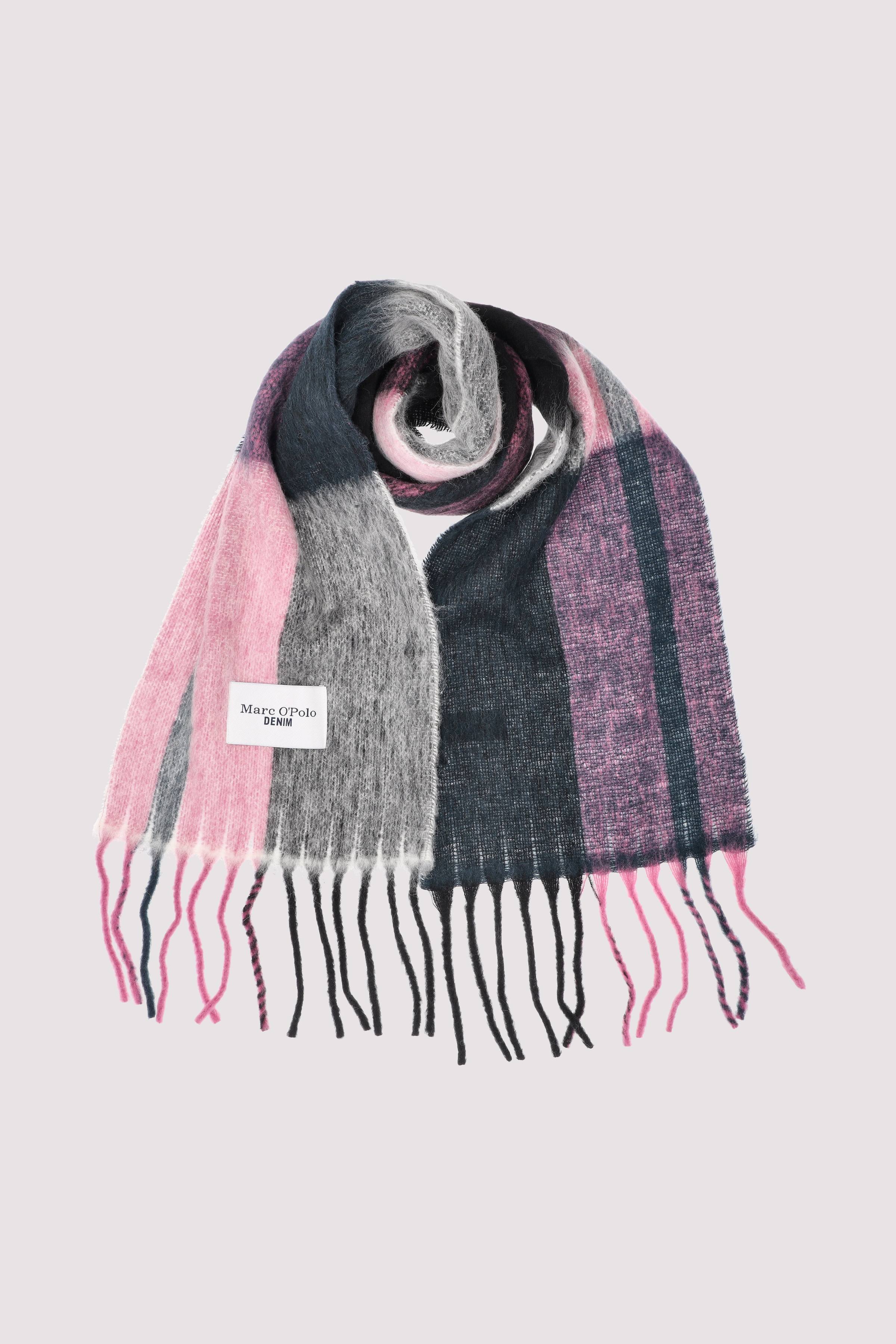 Scarf with fringes, Multicolor