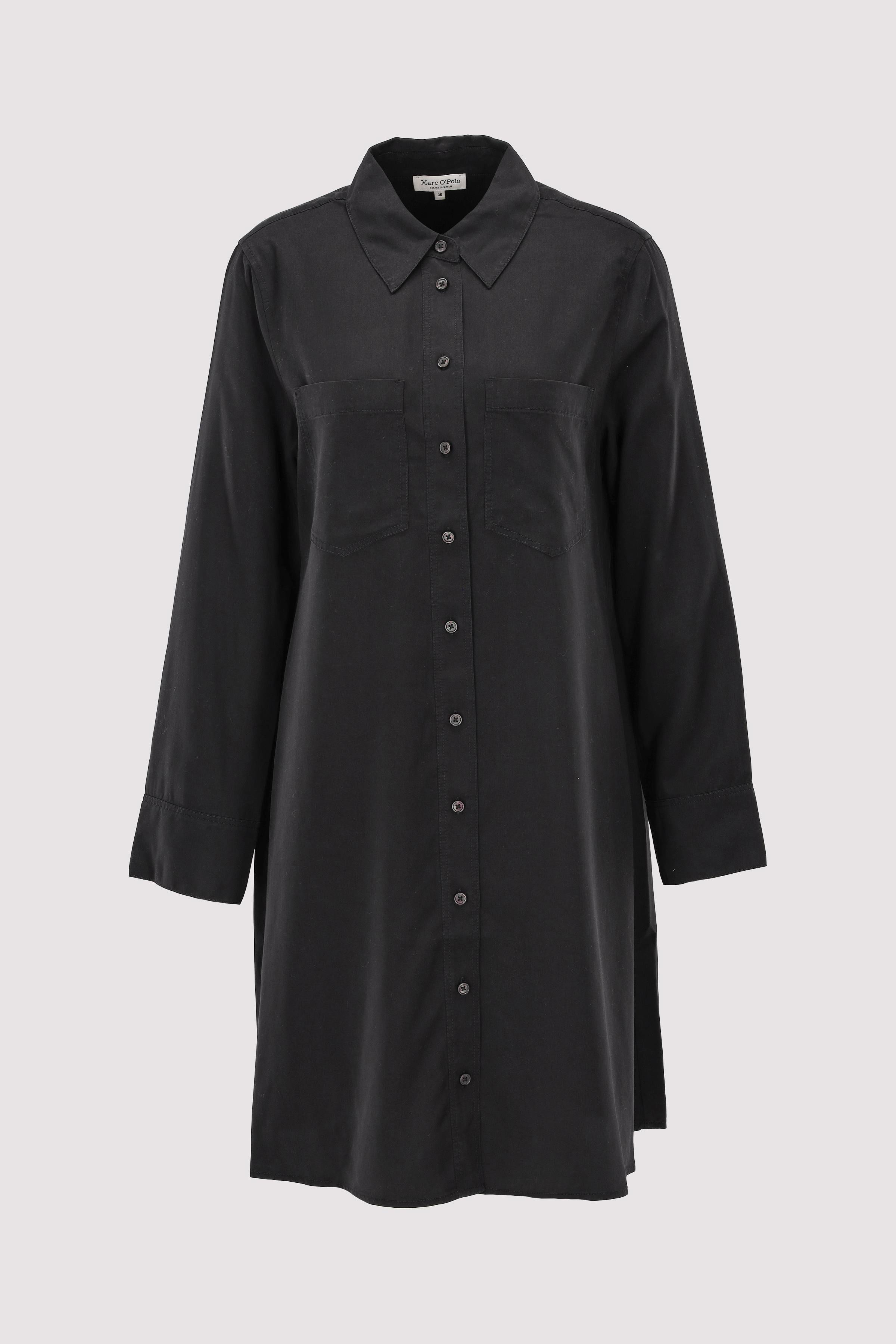 Black long dress shirt online