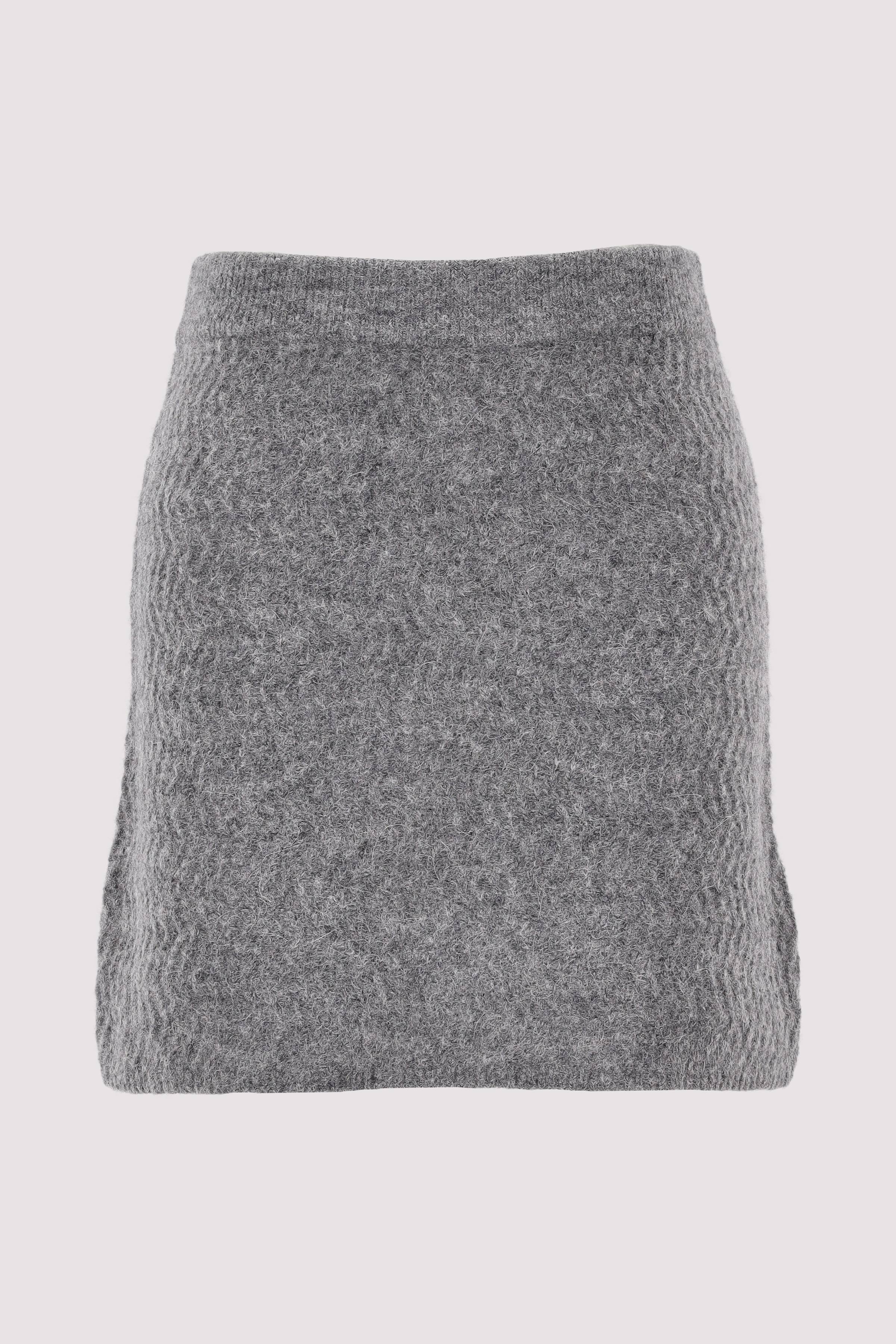 Knit Skirt, Short, Buttons